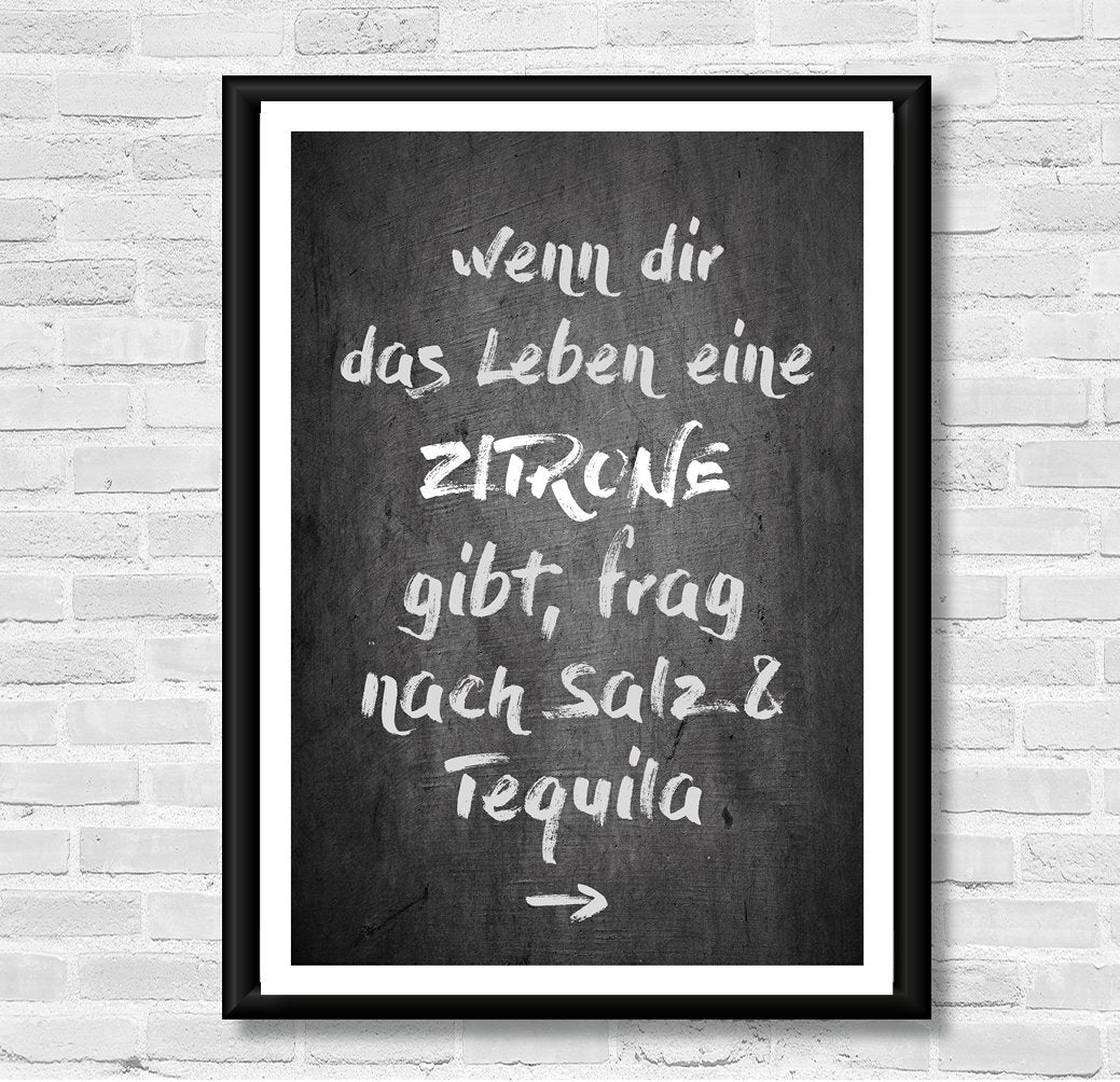 Kunstdruck Poster "TEQUILA" - Individuelle Einladung