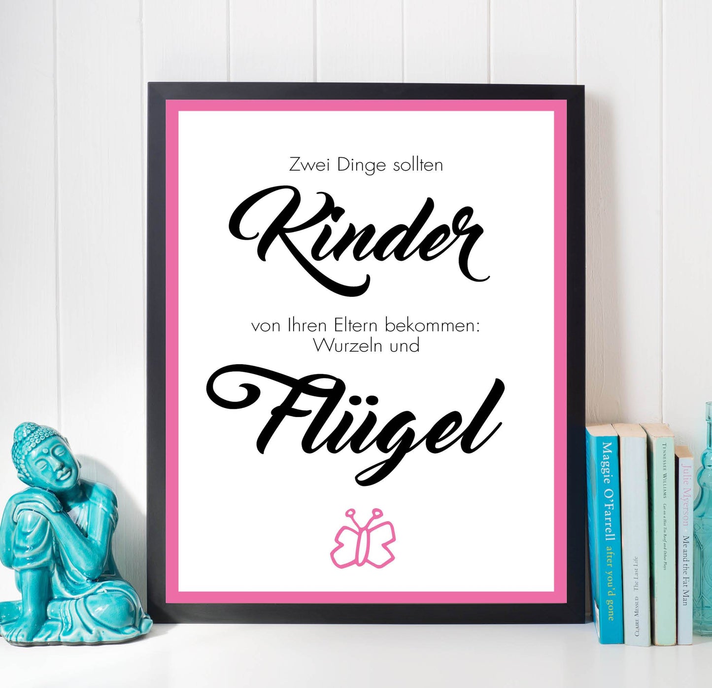 Kunstdruck Poster "WURZELN UND FLÜGEL" - Individuelle Einladung