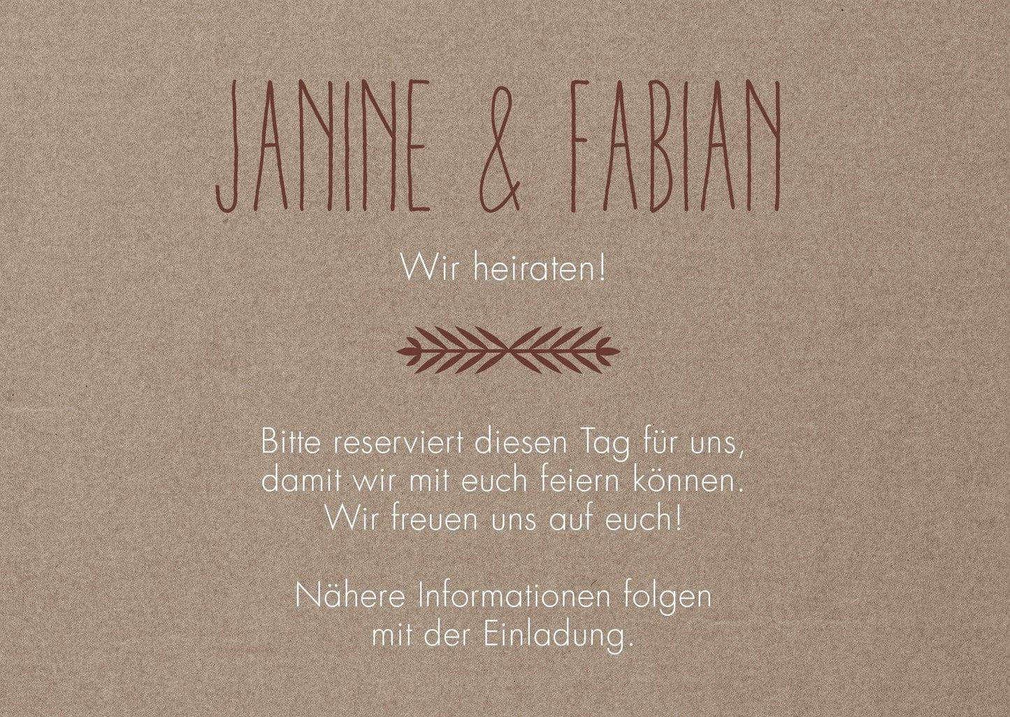 Save the Date Karten: Oliven Zweige Individuelle Einladung
