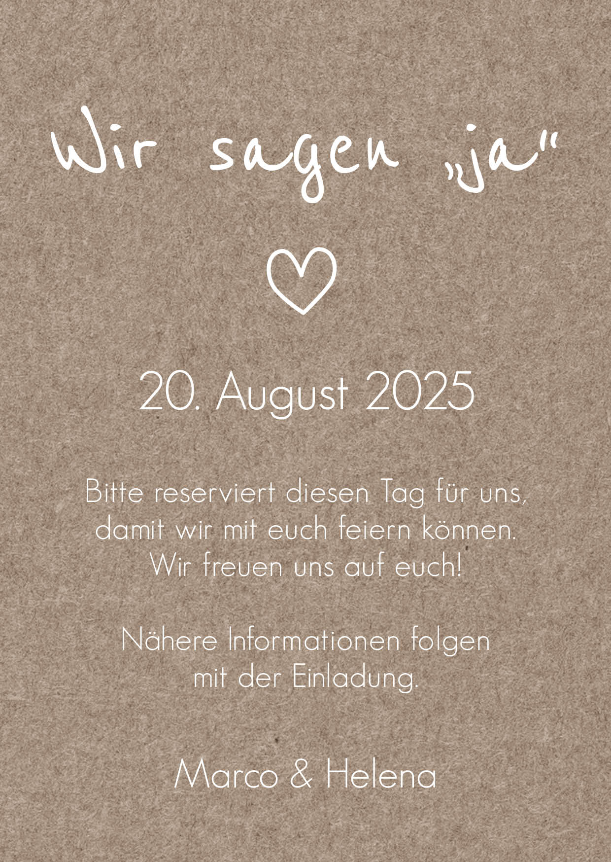 Save the Date Karten: Rustikal mit Foto Individuelle Einladung