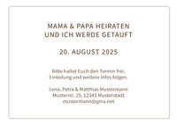 Save the Date Karten: Trauung & Taufe mit Ringen Individuelle Einladung