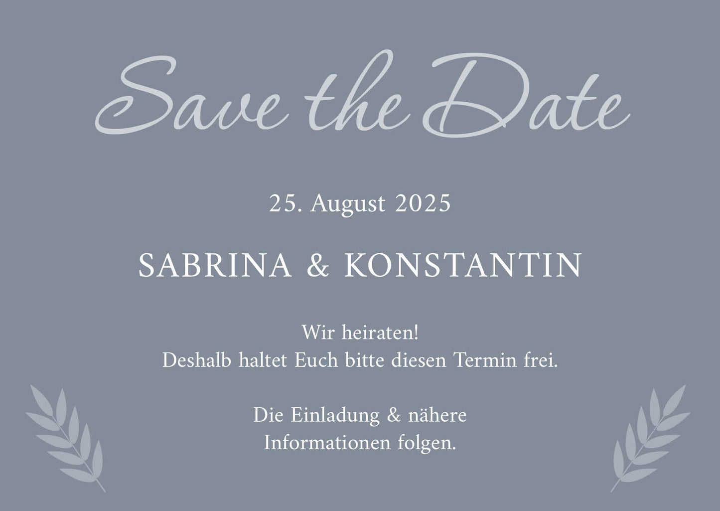 Save the Date Karten: Urlaubsfoto in Bluedust Individuelle Einladung