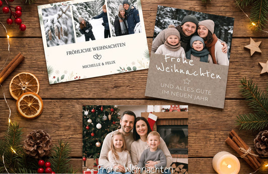 Weihnachtsgeschenke 2026: Personalisierte Karten, Tassen, Tüten & Geldgeschenke