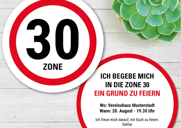 30. Geburtstag - Einladungskarten