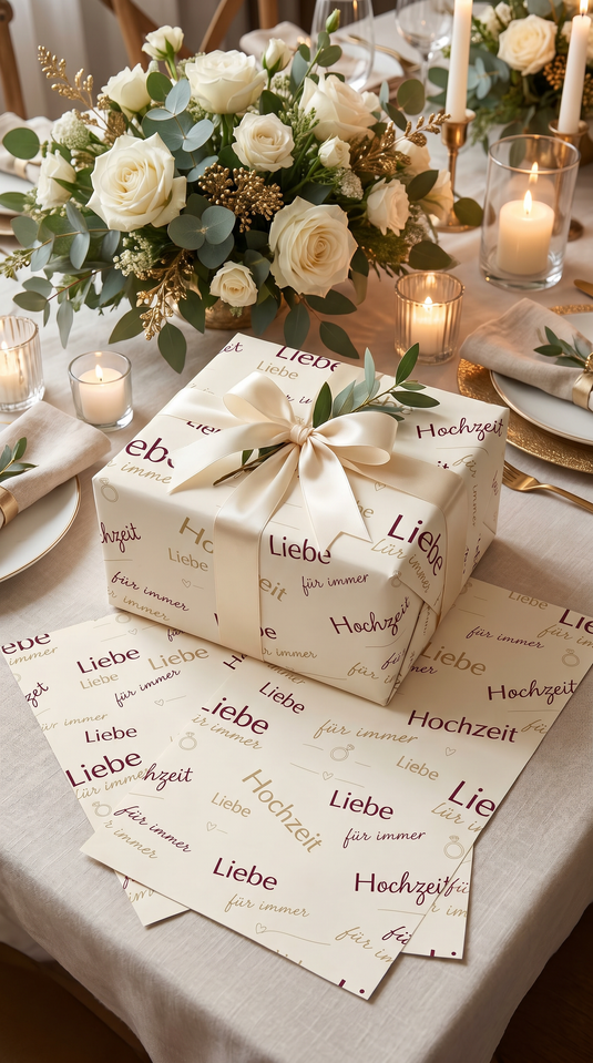 Geschenkpapier Hochzeit