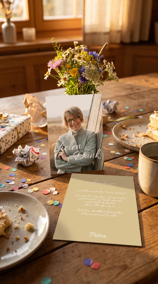 Danksagungskarten Geburtstag