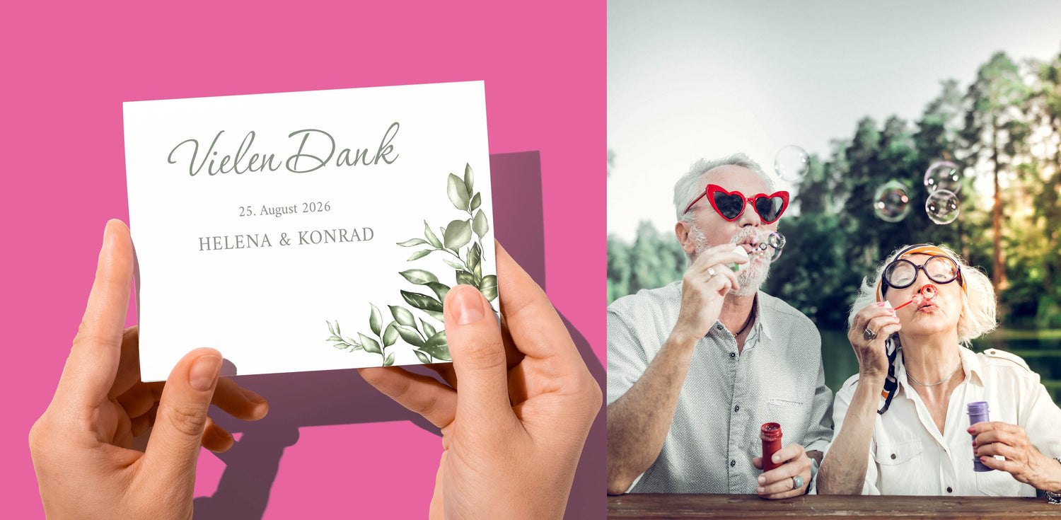 Goldene Hochzeit Danksagungen