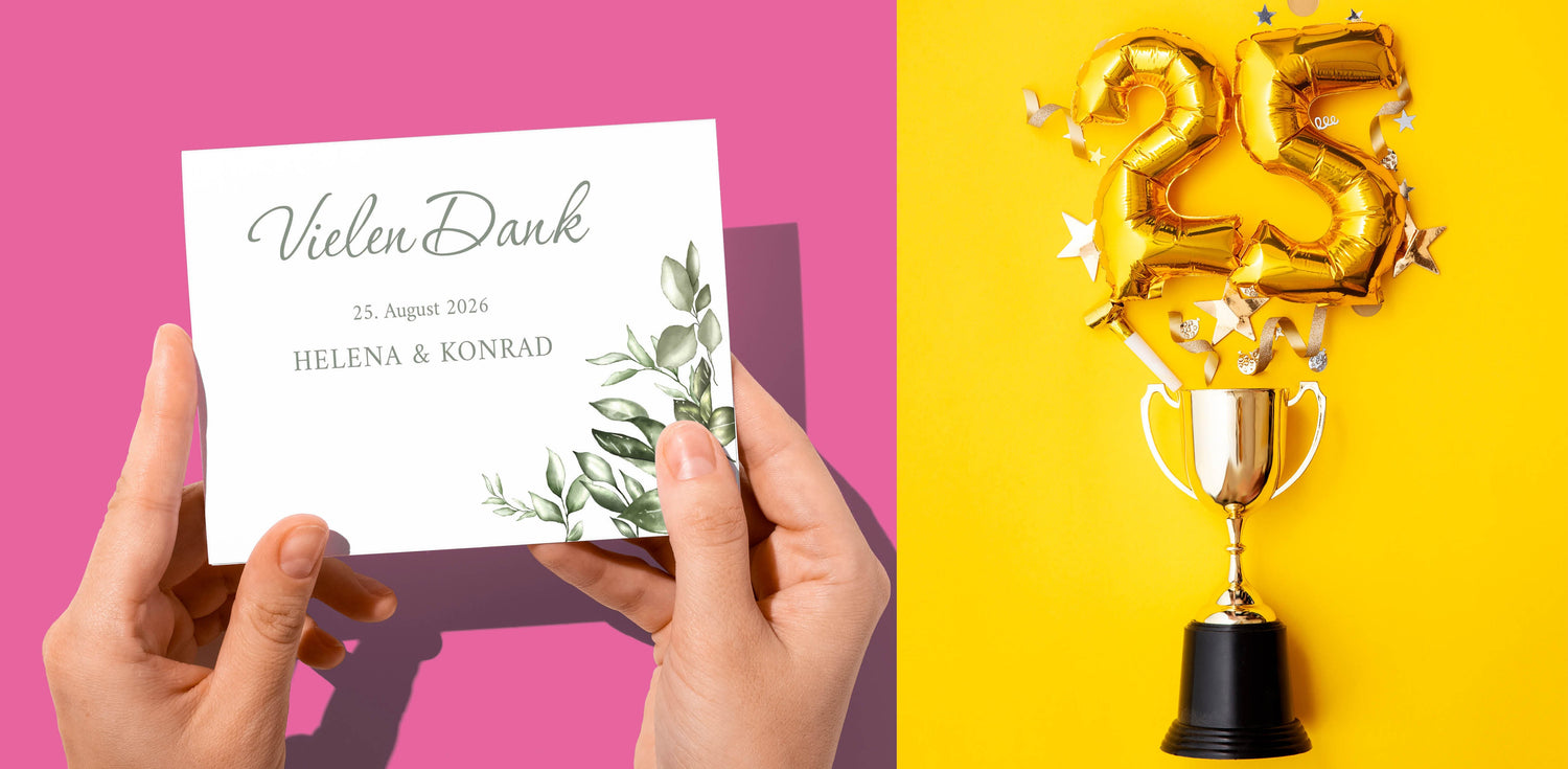 Silberne Hochzeit Danksagungen