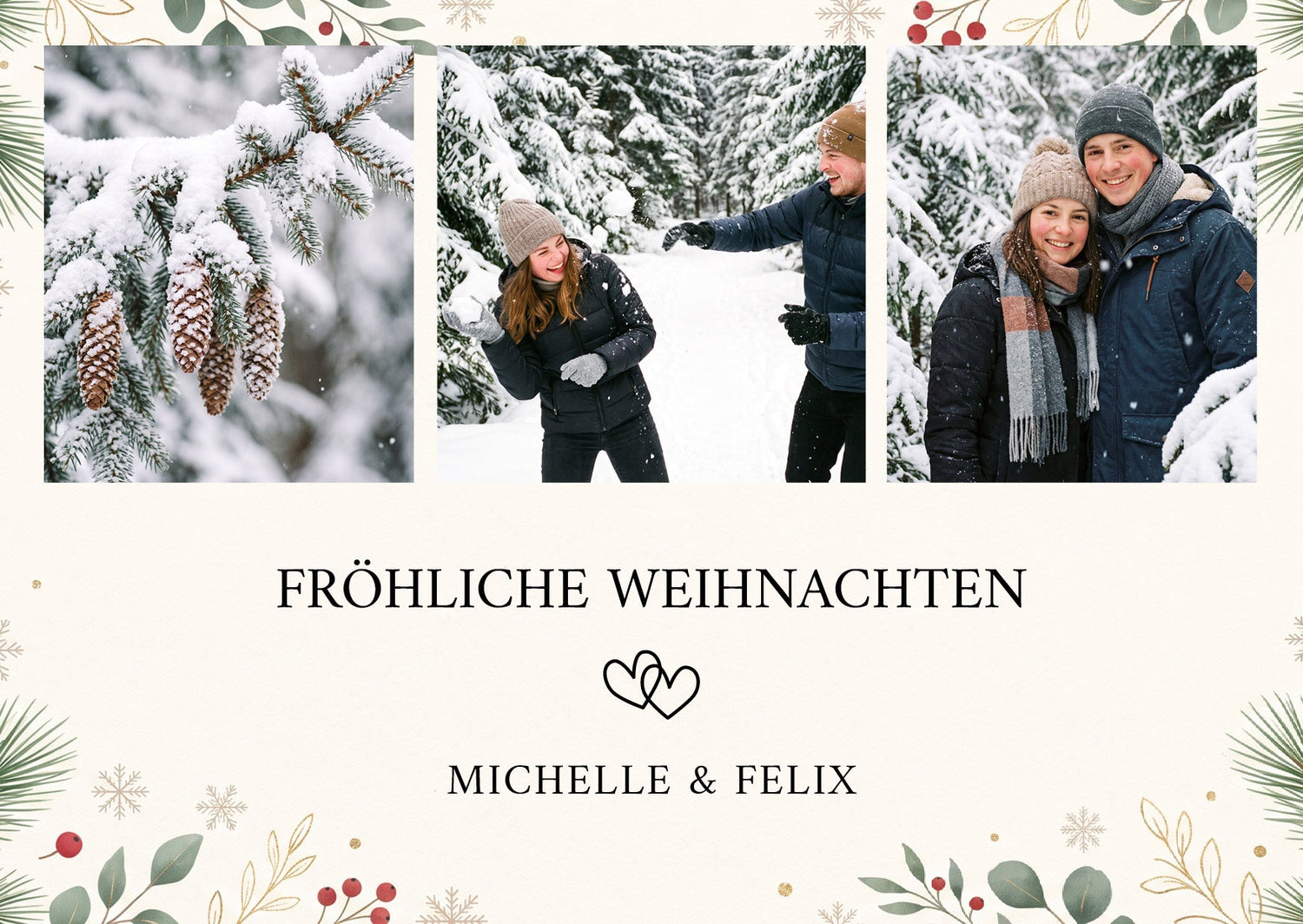 Weihnachtskarten personalisiert