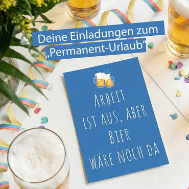 Ruhestand Einladung – Lustige Einladung Sprüche für die Rentenparty & Feier - Individuelle Einladung