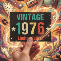 Einladung zum 50. Geburtstag: Vintage 1976 - Individuelle Einladung
