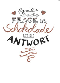 Geburtstagskarte: Schokolade ist die Antwort