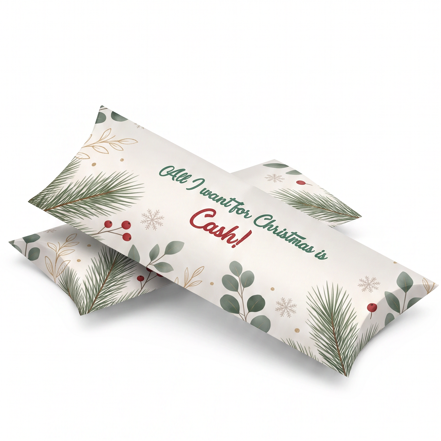 Geldgeschenk Verpackung Weihnachten – All I Want for Christmas Is Cash | Beige