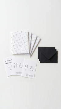 Lustiges Geschenkpapier 5er Set Mittelfinger, Geschenkpapier, Geburtstag Karten mit Umschlägen - Individuelle Einladung