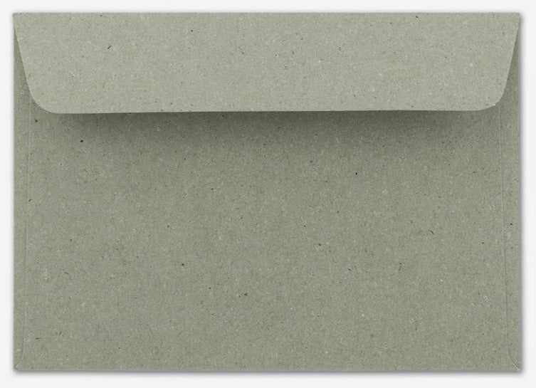 Briefumschläge DIN C6 - Kraftpapier Grau Individuelle Einladung