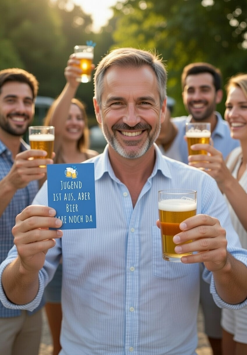 Einladung zum Geburtstag – Originelle Einladungskarten mit lustigem Spruch Jugend ist aus - Individuelle Einladung