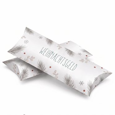 Geldgeschenk Verpackung Weihnachtsgeld weiß