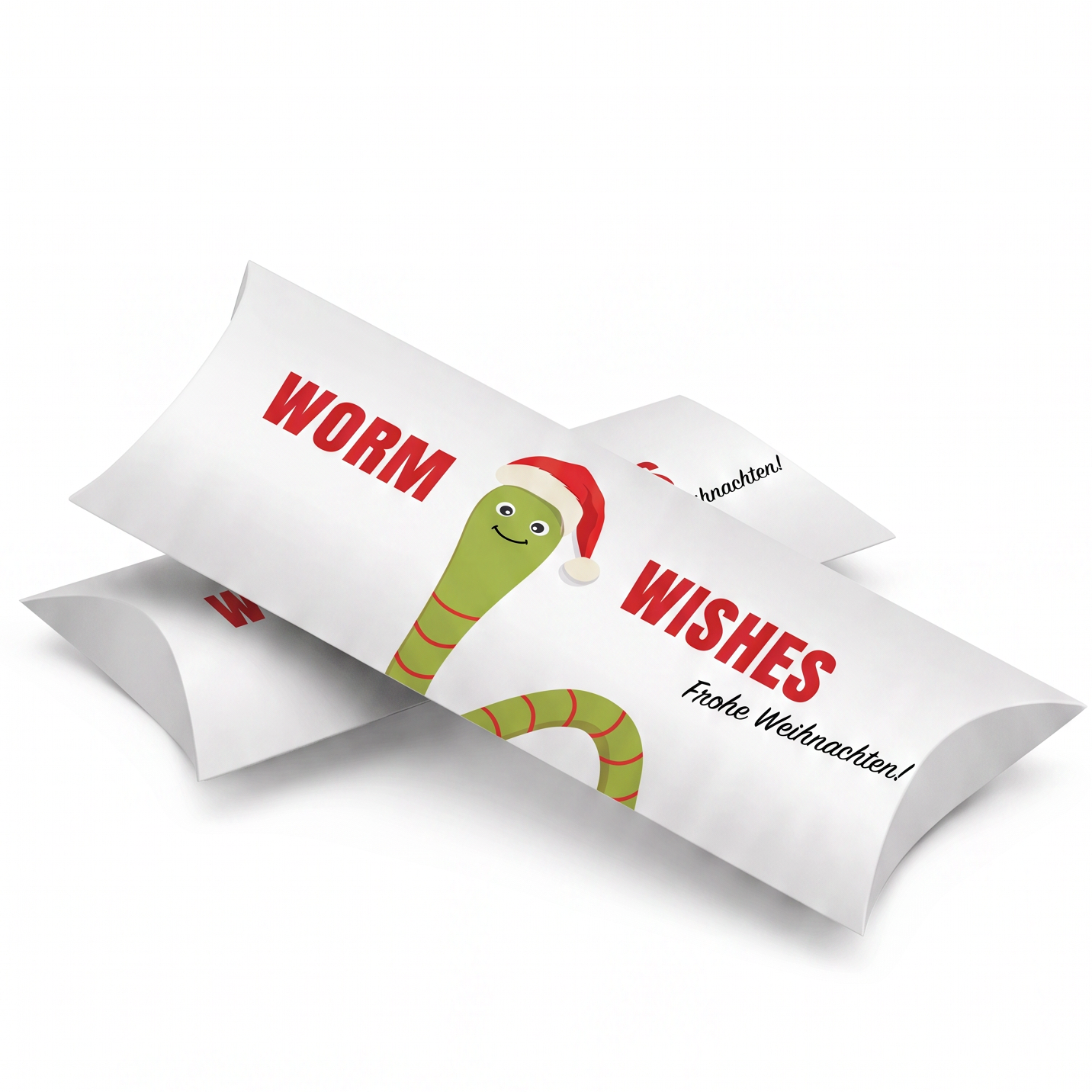 Geldgeschenk Verpackung Weihnachten – Worm Wishes | Grüner Weihnachtswurm