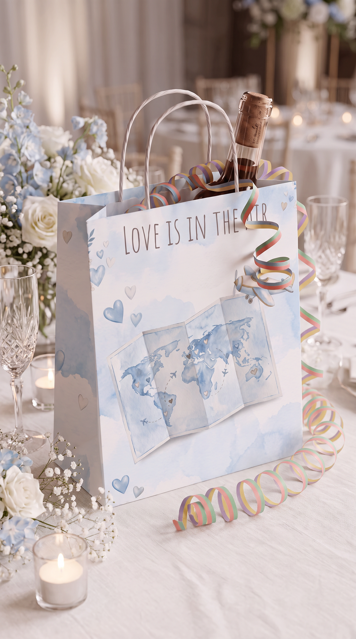 Geschenktüte Hochzeit – Love is in the air | Kraftpapier