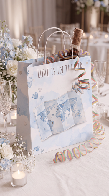 Geschenktüte Hochzeit – Love is in the air | Kraftpapier