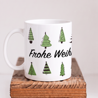 Keramik Tasse Weihnachten „Frohe Weihnachten“ – Klassische Weihnachtstasse