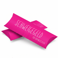 Geldgeschenk Verpackung „Schweigegeld“ | Lustiges Geldgeschenk zum Geburtstag | Magenta