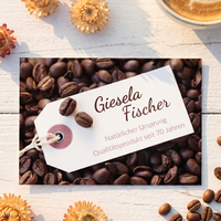 Einladung zum 70. Geburtstag: Kaffee Bohnen - Individuelle Einladung
