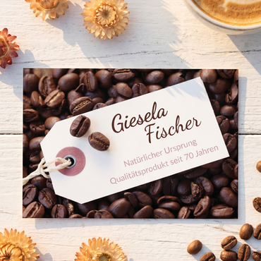 Einladung zum 70. Geburtstag: Kaffee Bohnen