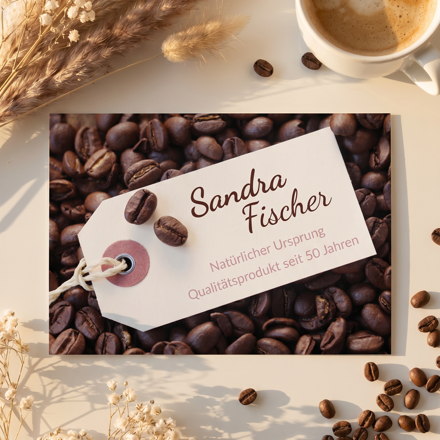 Einladung zum 60. Geburtstag: Kaffee Bohnen - Individuelle Einladung