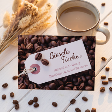 Einladung zum 80. Geburtstag: Kaffee Bohnen - Individuelle Einladung