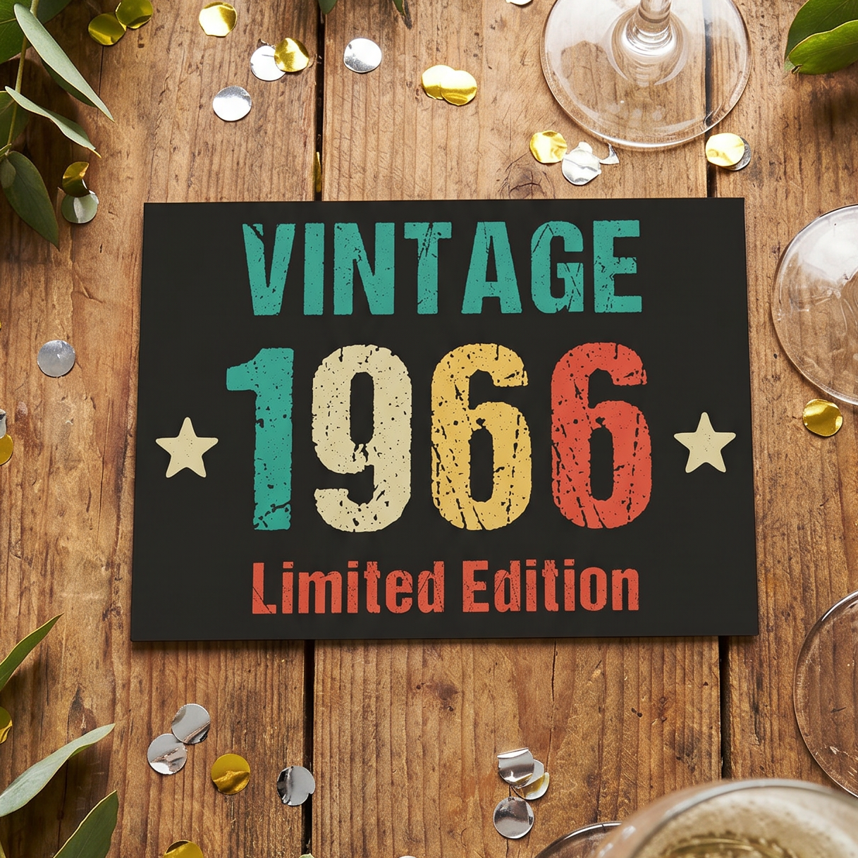 Einladung zum 60. Geburtstag: Vintage 1966 - Individuelle Einladung