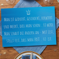 Man ist geduckt, geschockt, verwirrt und merkt, dass man schon .. 60 wird.