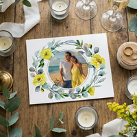 Save the Date Karten Hochzeit – Romantische Karten mit wild flowers & Foto Design - Individuelle Einladung