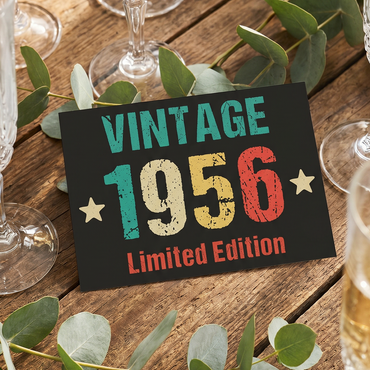 Einladung zum 70. Geburtstag: Vintage 1956