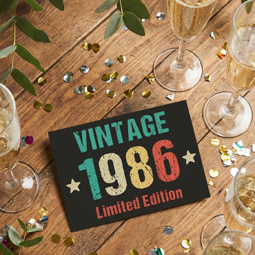 Einladung zum 40. Geburtstag: Vintage 1986 - Individuelle Einladung