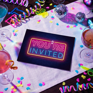 Abiball Einladung – Elegante Karte & Eintrittskarte für Euren Abschlussball - Individuelle Einladung