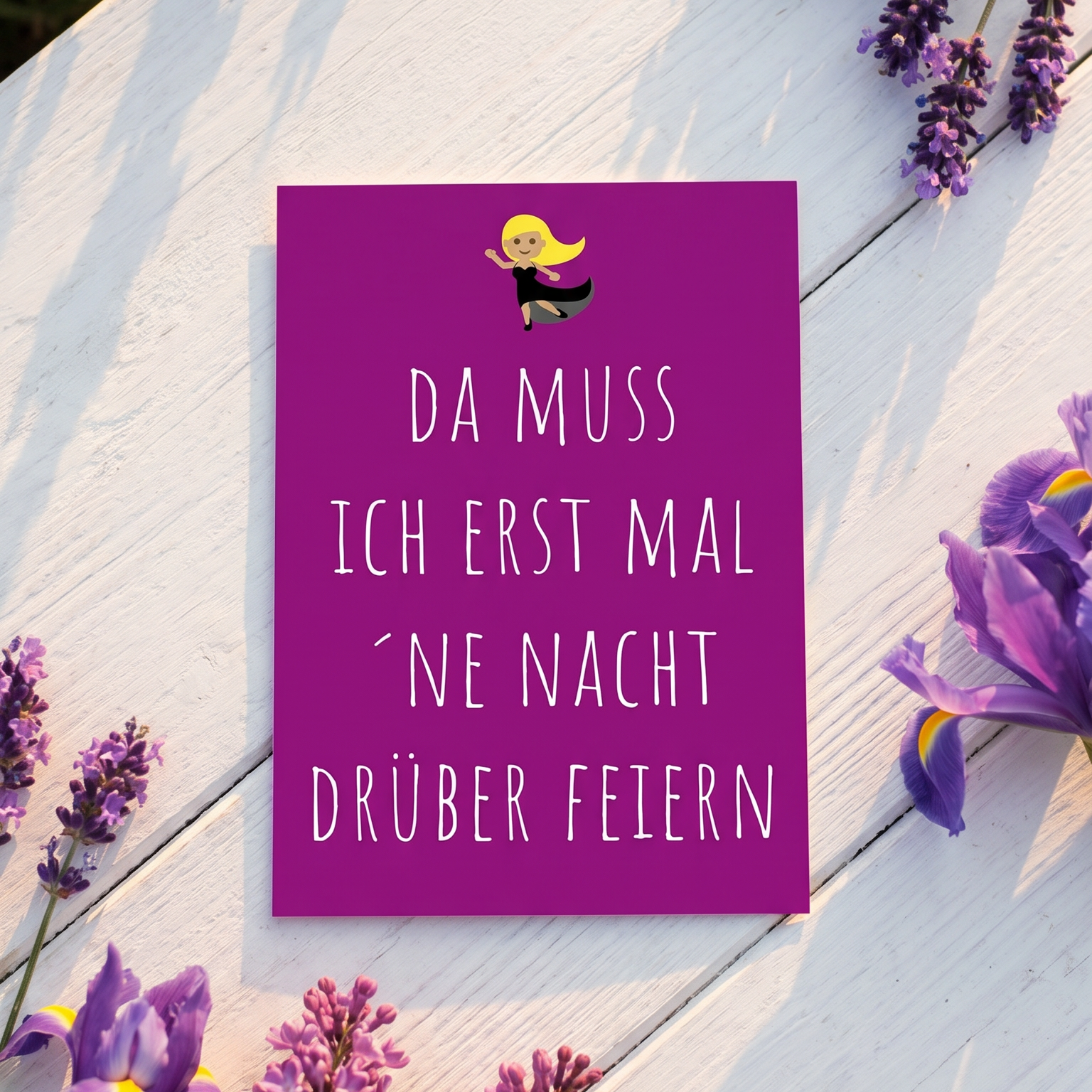 Einladung zum Geburtstag: Da muss ich erst mal ´ne Nacht drüber feiern - Individuelle Einladung