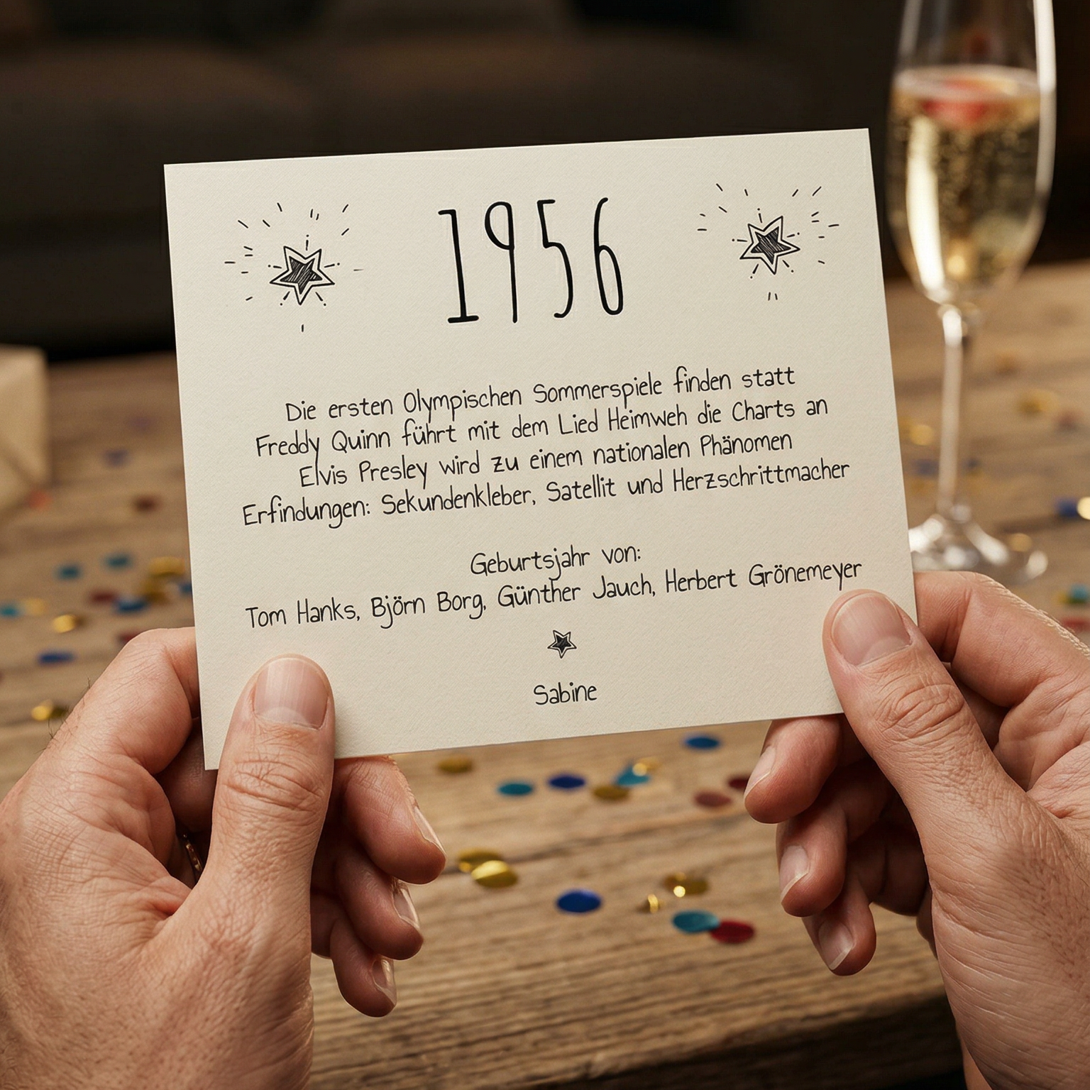 Einladung zum 70. Geburtstag:  Ereignisse aus dem Jahr 1956 - weiß - Individuelle Einladung