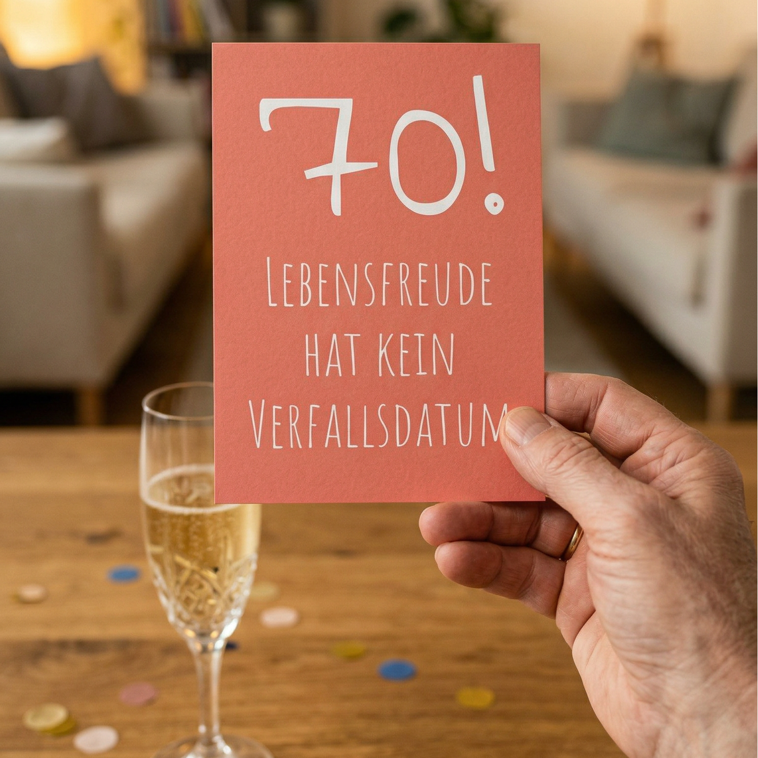70. Geburtstag Karte – Lustige Geburtstagskarte 70 Jahre | Besondere Postkarte zum Geburtstag - Individuelle Einladung
