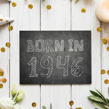 Einladung zum 80. Geburtstag: Born in 1946