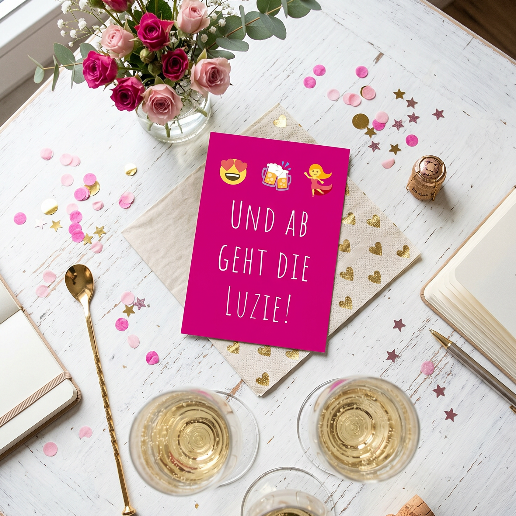 Einladung zum Geburtstag: Und ab  geht die  Luzie! - Individuelle Einladung