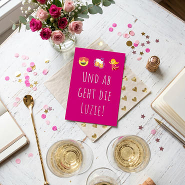Einladung zum Geburtstag: Und ab  geht die  Luzie! - Individuelle Einladung