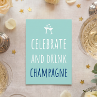 Celebrate and Drink Champagne – Geburtstag Einladungskarte mit Champagnergläsern | Stilvolle Einladung für Geburtstag, JGA & elegante Partys - Individuelle Einladung
