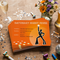 70er Jahre Party Einladung – Retro Disco Karte mit Saturday Night Fever Flair - Individuelle Einladung
