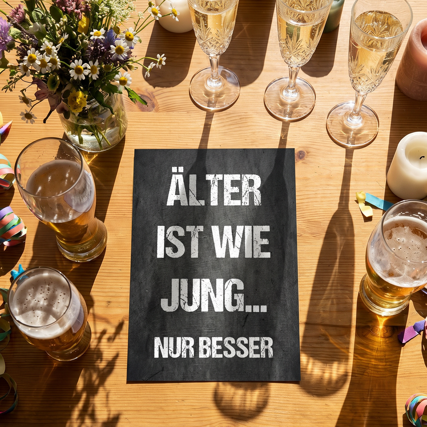 Einladung Geburtstag lustig – Originelle Einladung zum runden Geburtstag: Älter ist wie jung - Individuelle Einladung