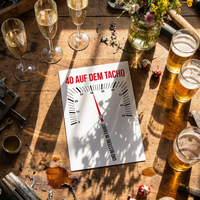 40 Geburtstag Postkarte – Lustige Geburtstagskarte Tacho Motiv DIN A6 mit humorvollem Spruch - Individuelle Einladung