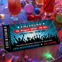 Einladung zum 60. Geburtstag: Ticket - Individuelle Einladung