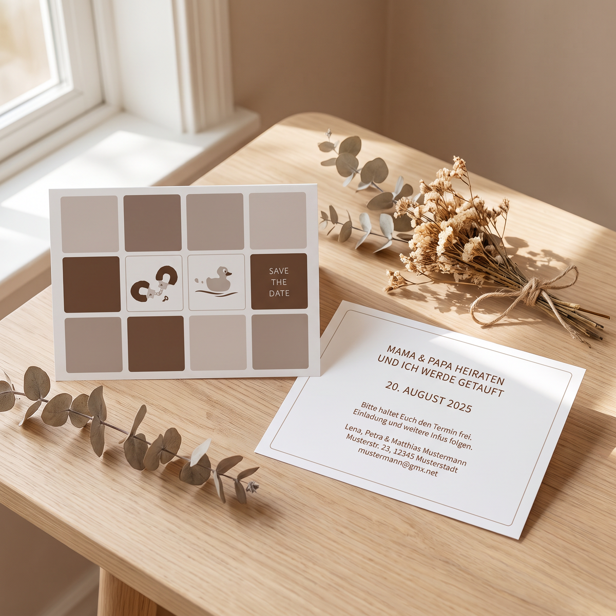 Save the Date Karten Hochzeit – Lustige Einladung Trauung & Taufe | Originelle Einladung Ideen