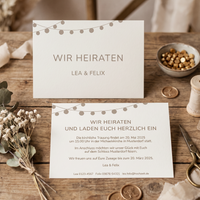 Einladung Hochzeit Lampions – Romantische Einladungskarten zur Hochzeit