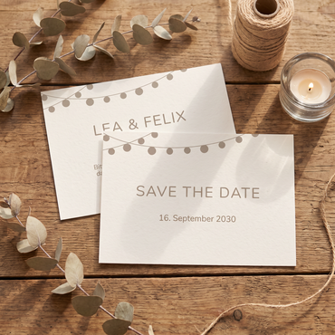 Save the Date Karten Hochzeit Lampions – Persönliche Karten für Hochzeit & Sommerfest